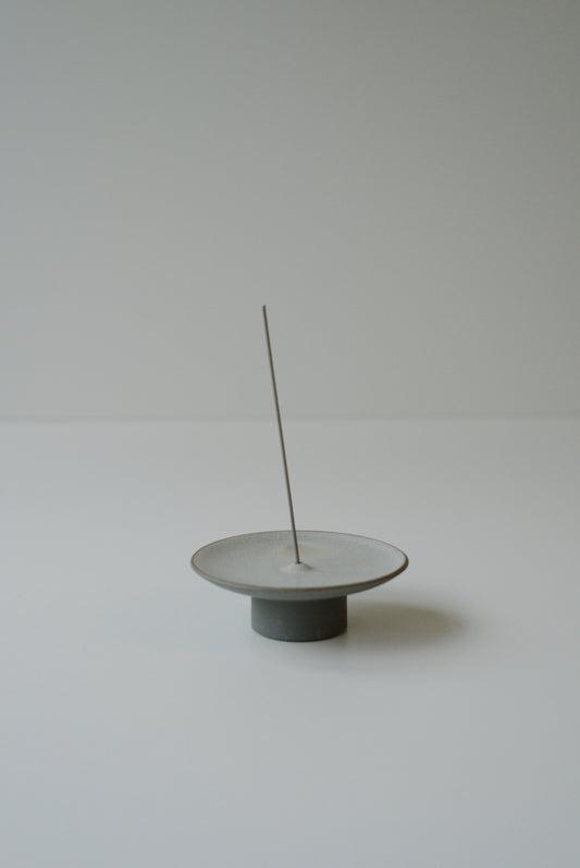 White Glazed Incense Holder #RHAF#1